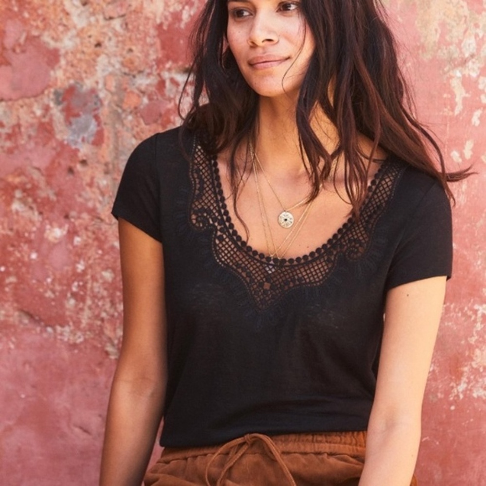 Sezane Loly Shirt Black XS NWT